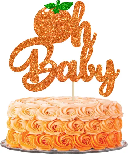 Miniatura 8 de 24 piezas de decoración de cupcakes con purpurina de fresa Oh Baby con temática de frutas, baby shower, para revelación de género, baby shower, D
