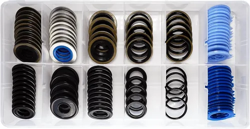 Kit surtido de 100 piezas de 12 tipos de tapones de drenaje de aceite maestro de goma de metal para reemplazar 097-021, 097-025, 097-035, 55196309,