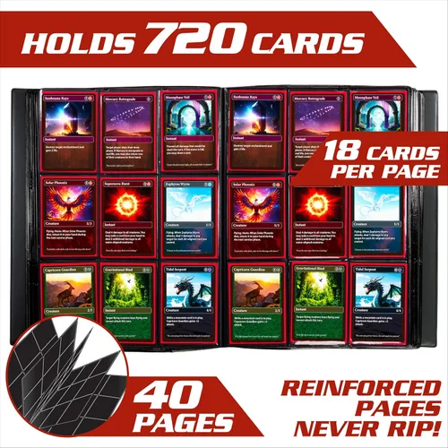 Miniatura 2 de Monster Mega XL - Álbum de tarjetas coleccionables de 9 bolsillos, dos veces más grueso que la carpeta original de Monster con 40 páginas, capacidad