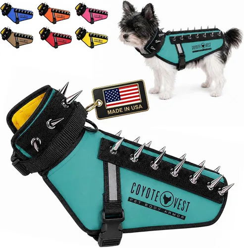 Miniatura 35 de CoyoteVest Chaleco Protector de Arnés para Perro, Accesorios Reflectantes para Perro con Picos para Proteger a tu Mascota de Ataques de Rapaces