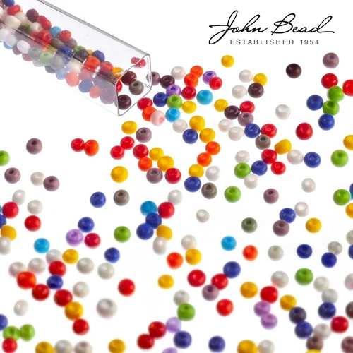 Miniatura 4 de John Bead Cuentas de cristal checo con forro de plata 4/0 para manualidades de joyería, vial de 0.78 oz Forro de cristal plateado