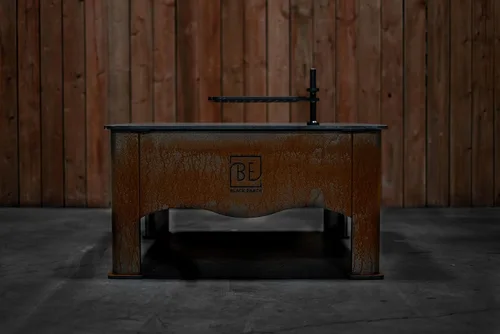 Miniatura 5 de Black Earth Teppan XL - Parrilla de leña - Rejilla de acero al carbono y superficie plana Teppanyaki - Parrilla de 1200 pulgadas cuadradas +