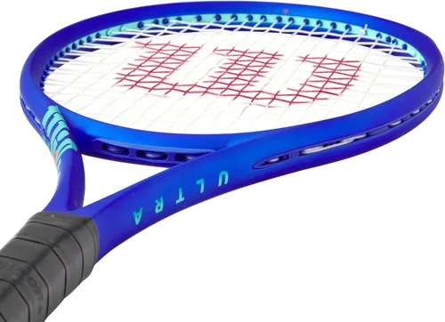 Miniatura 5 de Wilson Ultra 100L V5 - Raquetas de tenis para adultos, ensartadas con Sensation 16 Natural a media tensión de rango