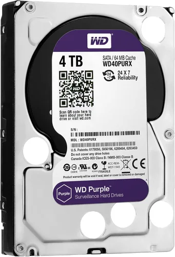Miniatura 3 de Western Digital Western Digital40PURZ - Disco duro de vigilancia púrpura de 4 TB - Clase 5400 RPM SATA 6 Gb/s 64MB caché 3.5 pulgadas - Western