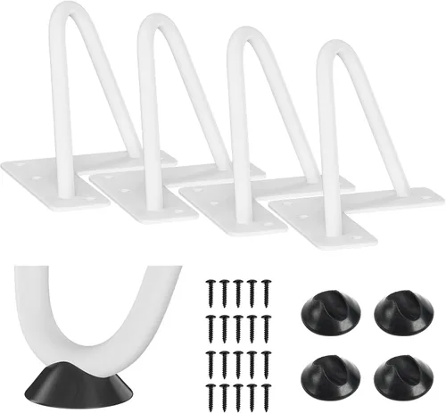 Miniatura 18 de SMARTSTANDARD Patas de muebles de horquilla de alta resistencia de 4 pulgadas, proyectos de bricolaje de metal para el hogar para soporte de TV