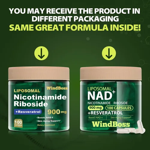 Miniatura 7 de Suplemento liposomal NAD+ con ribósido de nicotinamida y resveratrol - Suplemento NAD para mujeres y hombres - Energía celular, salud mitocondrial