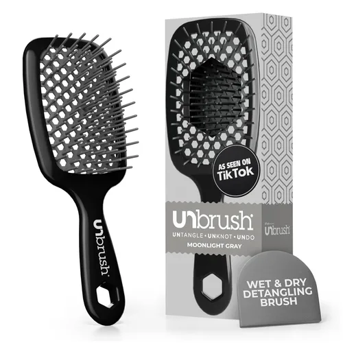 Miniatura 11 de FHI Heat UNbrush - Cepillo desenredante para cepillar sin dolor en cabello húmedo o seco — Cerdas antiestáticas DuoFlex duraderas, mango ligero