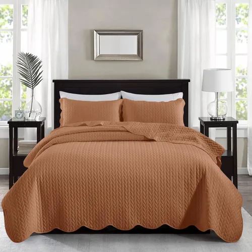 Miniatura 35 de MOONLIGHT20015 Paquete de 8 Colchas Tamaño King para Cama (106" x 96") - Venta al Por Mayor para Hoteles, Dormitorios de Huéspedes y Airbnbs - Gris