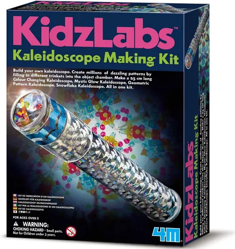 4M Kidzlabs Kit de fabricación de caleidoscopio - Juguetes STEM de física con luz óptica, regalo de manualidades para niños y adolescentes, niños y