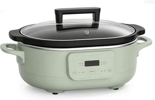 Miniatura 8 de Olla de Cocción Lenta Programable de 6 Cuartos con Recipiente Antiadherente Saludable Extraíble - Pequeño Electrodoméstico de Cocina para Cenas