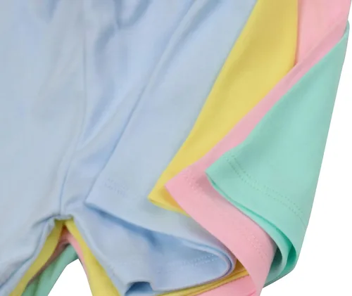Miniatura 6 de ToBeInStyle Paquete de 4 pantalones cortos de algodón de ajuste relajado elástico casual para niña