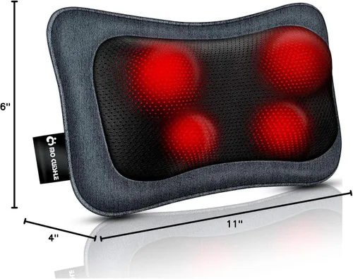 Miniatura 10 de Mo Cuishle Masajeador eléctrico Shiatsu de espalda con calor, potente amasamiento 3D para cuello, hombros, alivio del dolor de espalda baja, diseño