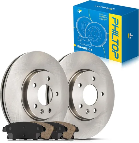 Miniatura 45 de PHILTOP Juego de rotores de freno de disco trasero y pastillas de freno de cerámica para Nissan 2002-2023 Altima, Nissan 2007-2019 Sentra, Nissan
