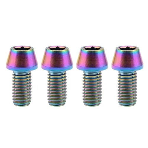 Miniatura 8 de Tornillos de titanio Ti M8 x15 20 25 30 35 40 45 50 60 2.756 in 0.049 in de paso hexagonal Allen Tornillos de cabeza hueca paquete de 4