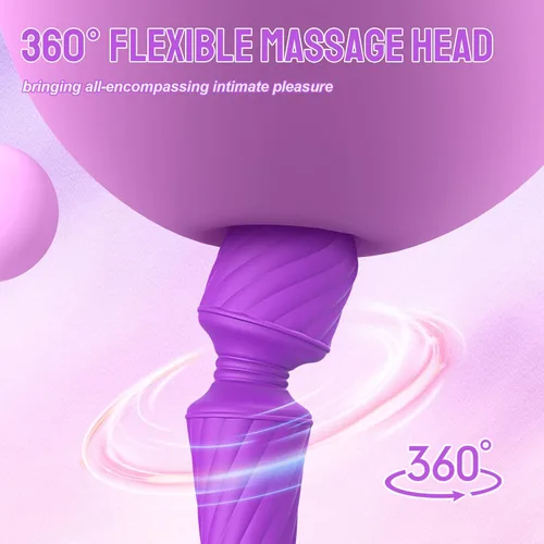 Miniatura 3 de Potente mini vibrador de tamaño de bolsillo, MEANINS Verna, vibrador de varita con cabeza flexible, varita vibradora con motor silencioso, silicona