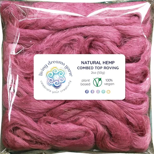 Miniatura 41 de Fibra de algodón para hilar, mezclar, fieltro y arte de fibra. Suave peinado vegano Top Roving. Merlot