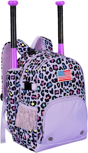 Miniatura 9 de Choco Mocha TBall Bag - Mochila de béisbol y sóftbol para niños pequeños con soporte para murciélagos