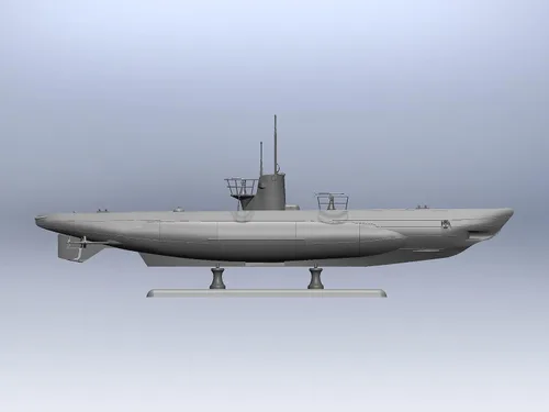 Miniatura 3 de ICM S.010 - Kit de modelo de embarcación militar de plástico U-Boat Tipo IIB (1943), submarino alemán - Escala 1:144