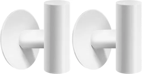 Miniatura 2 de Ganchos adhesivos para toallas, soporte para colgar de acero inoxidable, color negro, 4 unidades sleek touch, Sticky holder, tool-free install