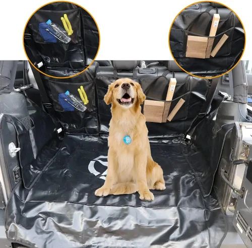 Miniatura 6 de Forro para maletero de perro para Jeep, protector de carga Oxford resistente al agua para Wrangler JK JL 2007-2026 de 4 puertas, antideslizante