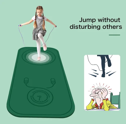 Miniatura 5 de Tapete de ejercicio deportivo a prueba de golpes, extra grueso, de alta densidad, antidesgarros, antideslizante, para interiores y exteriores Verde