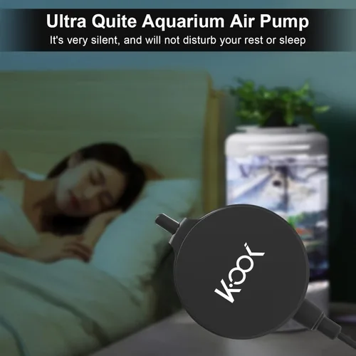 Miniatura 3 de GuDoQi Bomba de aire para acuario, mini bomba de oxígeno ultra silenciosa de 1 vatio, potente kit aireador de aire para peceras de 1 a 15 galones