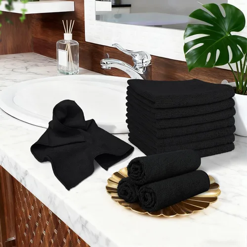 Miniatura 2 de Orighty Paquete de 5 toallas faciales de microfibra, altamente absorbentes y suaves al tacto, toallas de mano para baño, hotel, spa y gimnasio, 11.5