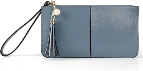 Miniatura 2 de Befen - Bolso clutch de mano de cuero con correa para teléfono celular, organizador de tarjetas