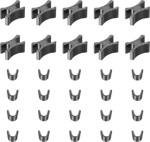 Miniatura 11 de uxcell 10 juegos de retenedores deslizantes con cremallera, topes superiores #3 y topes inferiores para bolsos, abrigos, chaquetas, cremalleras Tono