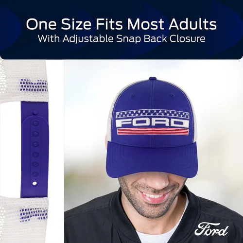 Miniatura 4 de Ford Truck Hat, Logo Mesh Adjustable Baseball Cap with Curved Brim