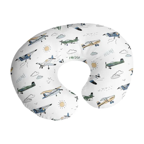 Miniatura 13 de Sweet Jojo Designs Funda de almohada de lactancia de niño de fútbol marrón y blanco, funda de almohada para lactancia materna, funda de almohada