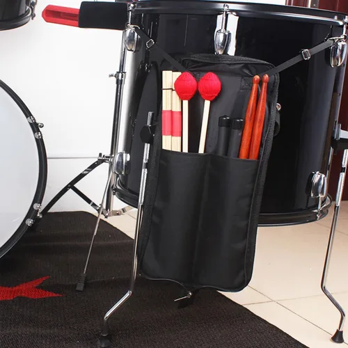 Miniatura 7 de Bolsa para baquetas, soporte para baquetas, percusión, bolsa de transporte, bolsa Oxford, regalo para baquetas, bateristas, principiantes en banda