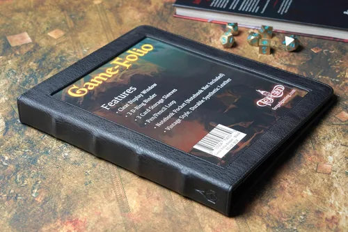 Miniatura 2 de Forged Dice Co. Game-Folio Portfolio Carpeta de Cuero PU - Carpeta de Juegos para Hojas de Personajes DND con Organizador de Tarjetas de Hechizos