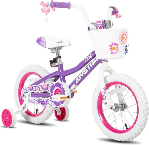Miniatura 9 de JOYSTAR Bicicleta para niñas pequeñas y niños de 3 a 10 años, bicicleta para niños de 12, 14, 16 y 20 pulgadas, con ruedas de entrenamiento y frenos