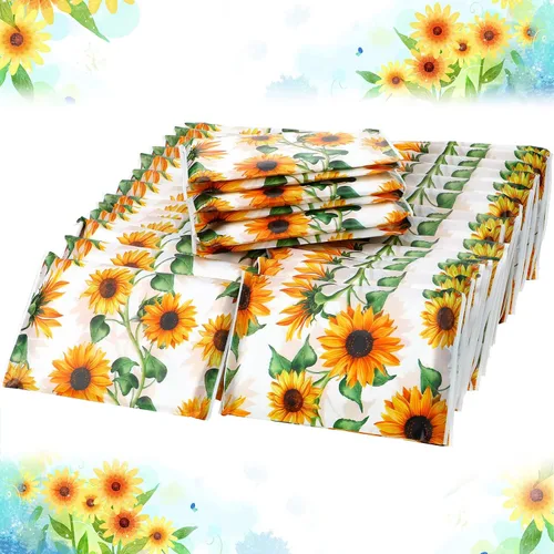 Miniatura 11 de Geyee Paquete de 50 servilletas de papel facial de viaje, pañuelos desechables de bolsillo para invitados de boda, viajes, bolsa escolar