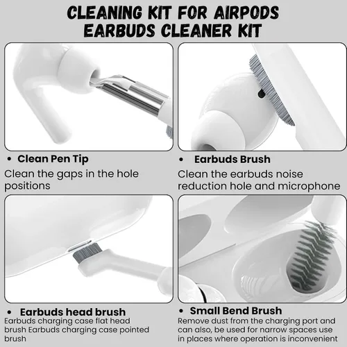 Miniatura 3 de Kit de Limpieza de Electrónicos 32 en 1 - Kit Limpiador de Teclado, Teléfono, Computadora y Laptop - Compatible con MacBook, AirPods y Herramienta