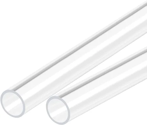 Miniatura 14 de MECCANIXITY Tubo acrílico transparente rígido redondo 18 mm (0.7 ") ID 20 mm (0.8 ") OD 18" para lámparas y linternas, sistema de refrigeración por