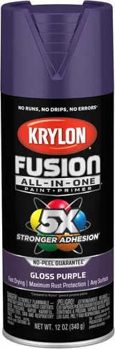Miniatura 60 de Krylon Fusion - Pintura en aerosol adhesiva todo en uno para uso en interiores y exteriores, 12 onzas, aluminio Icy Grape