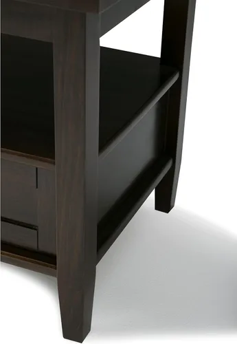 Miniatura 7 de Mesa de café Simpli Home Shaker, color marrón miel, Madera, Marrón (Tobacco Brown)