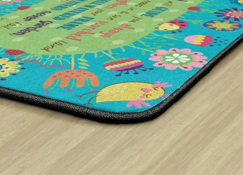 Miniatura 5 de Flagship Carpets God's Garden - Alfombra inspiradora de adoración bíblica, alfombra de aprendizaje para aula o hogar, habitación de niños o sala