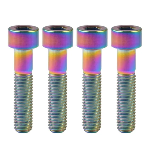 Miniatura 42 de Tornillos Allen de cabeza hueca de titanio M10 20 25 30 35 40 45 50 55 2.362 in Tornillos paquete de 4 (M10 x 0.787 in, paso 0.049 in, negro)