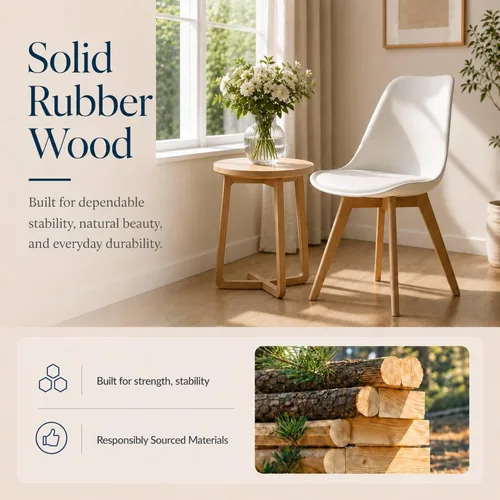 Miniatura 5 de Juego de 8 sillas de comedor, modernas sillas de comedor tapizadas con asiento acolchado de piel sintética, sillas de cocina sin brazos con respaldo