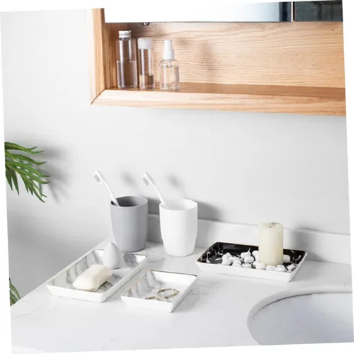 Miniatura 5 de PACKOVE Ceramic Ring Plate Ceramic Tray Ceramic Earring Tray Ceramic Ring Tray Ceramic Jewelry Tray Bandejas Decorativas Trinket Tray Ceramic