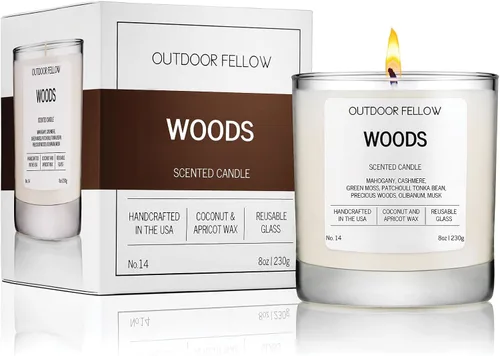 Miniatura 15 de Outdoor Fellow Vela perfumada Campfire – Madera ahumada, ámbar y cedro carbonizado, 8 onzas
