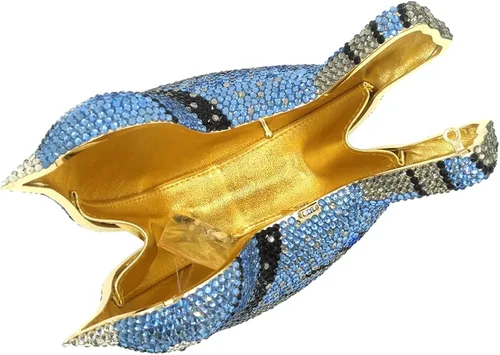 Miniatura 6 de Bolsos de noche de cristal para mujer embragues bolso cadena cartera bolsos elegantes fiesta pájaro