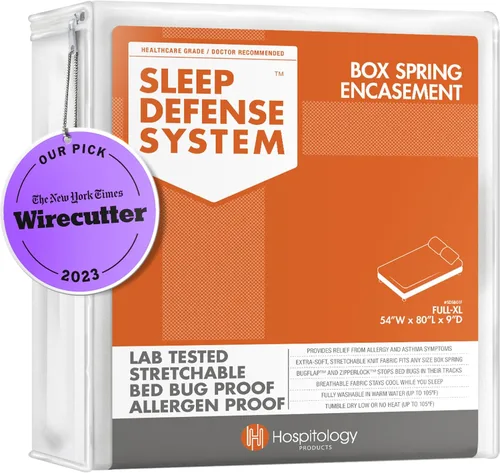 Miniatura 15 de HOSPITOLOGY PRODUCTS - Sistema de defensa del sueño – Recubrimiento de somier con cremallera – A prueba de insectos y ácaros – Hipoalergénico.