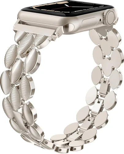 Miniatura 9 de Moolia Correa Elegante de Metal Compatible con Correa de Apple Watch de 38mm, 40mm, 41mm, 42mm, Correa de Moda para Mujer, Correa de Repuesto