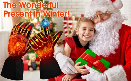 Miniatura 8 de Guantes USB Calentados para Hombres Mujeres Guantes Eléctricos Calentados Camping Manos con Artritis Guantes Gruesos Impermeables con Pantalla