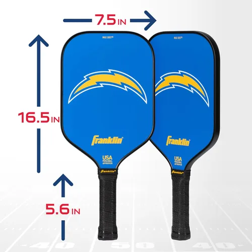 Miniatura 2 de Franklin Sports NFL Pro Pickleball Paddle – Pala de Pickleball Pro de Serie Signature de 13 mm con Superficie MaxGrit - Equipo NFL Oficial
