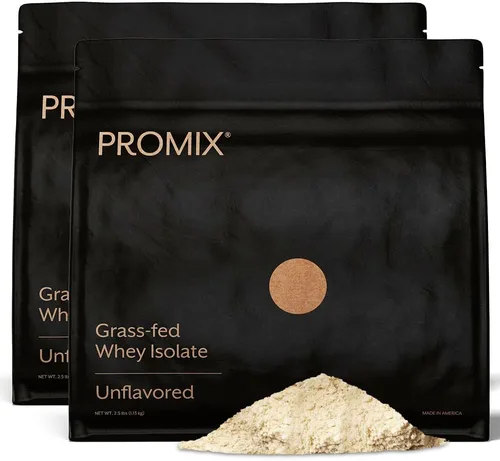 Miniatura 12 de ProMix Nutrition Proteína de suero aislada en polvo, 30g de aislado de suero alimentado con pasto, 6.6g de BCAAs, sin gluten, apta para dieta